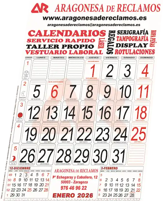Calendarios personalizados